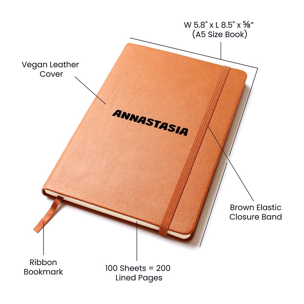 NAME PERSONALIZED VEGAN LEATHER JOURNAL