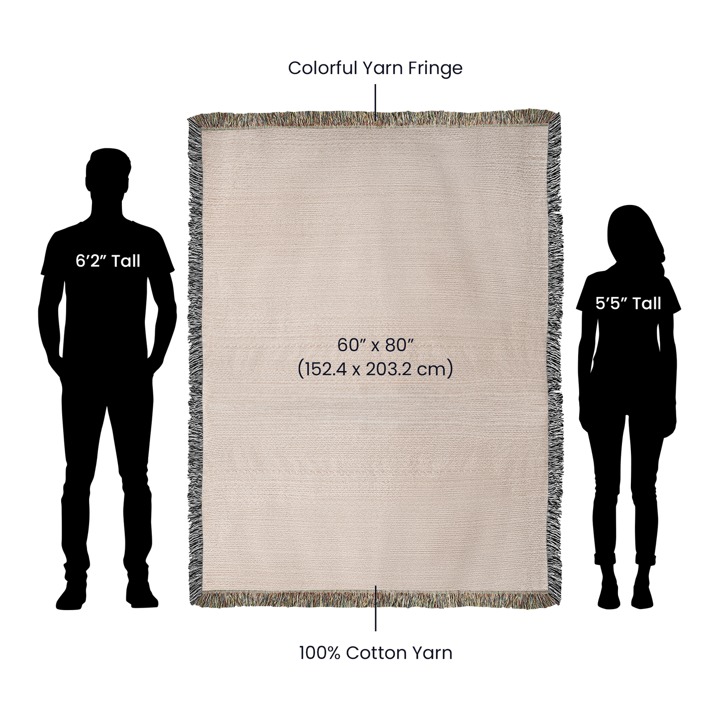 Personalized Initials Artwork Heirloom Woven Blanket (Portrait) 60"x80"