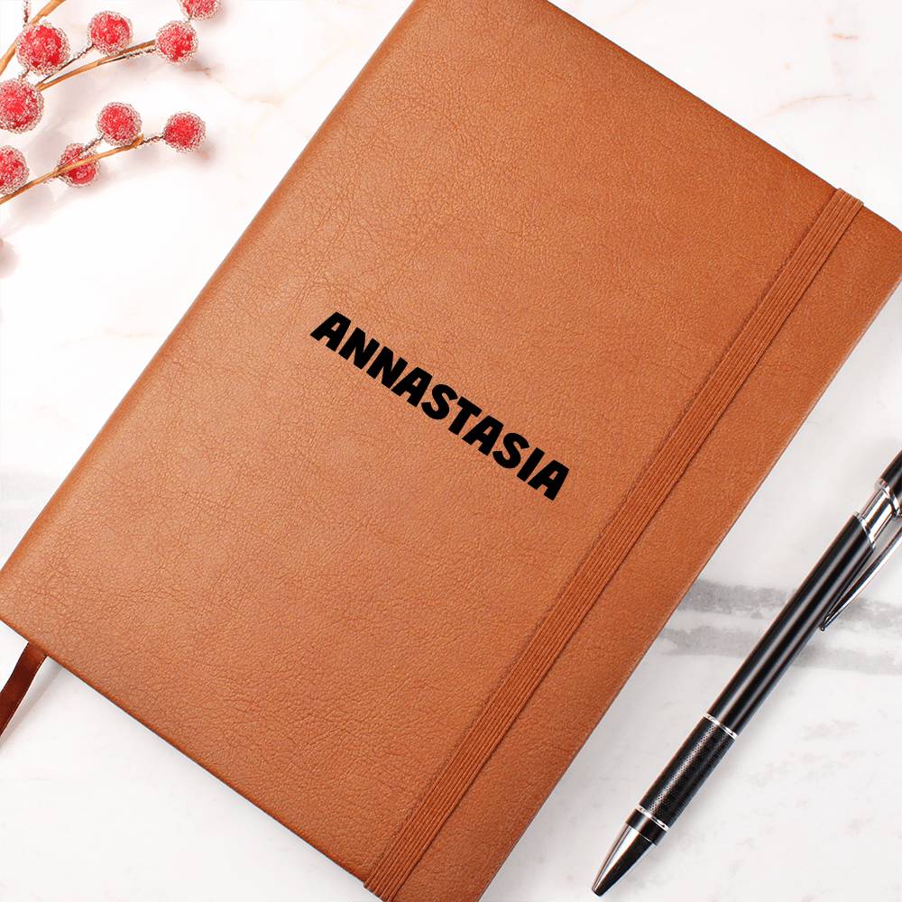 NAME PERSONALIZED VEGAN LEATHER JOURNAL