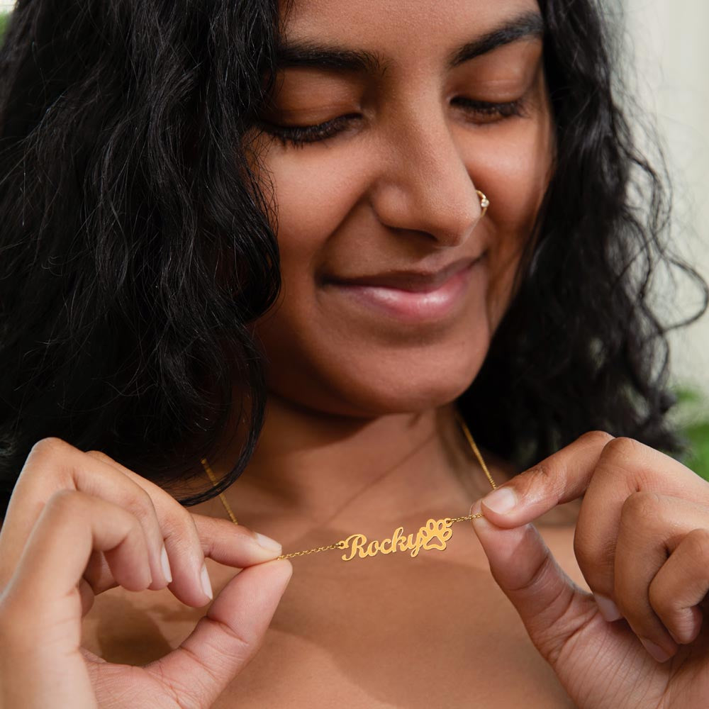 Personalized Beloved Pet Name Necklace