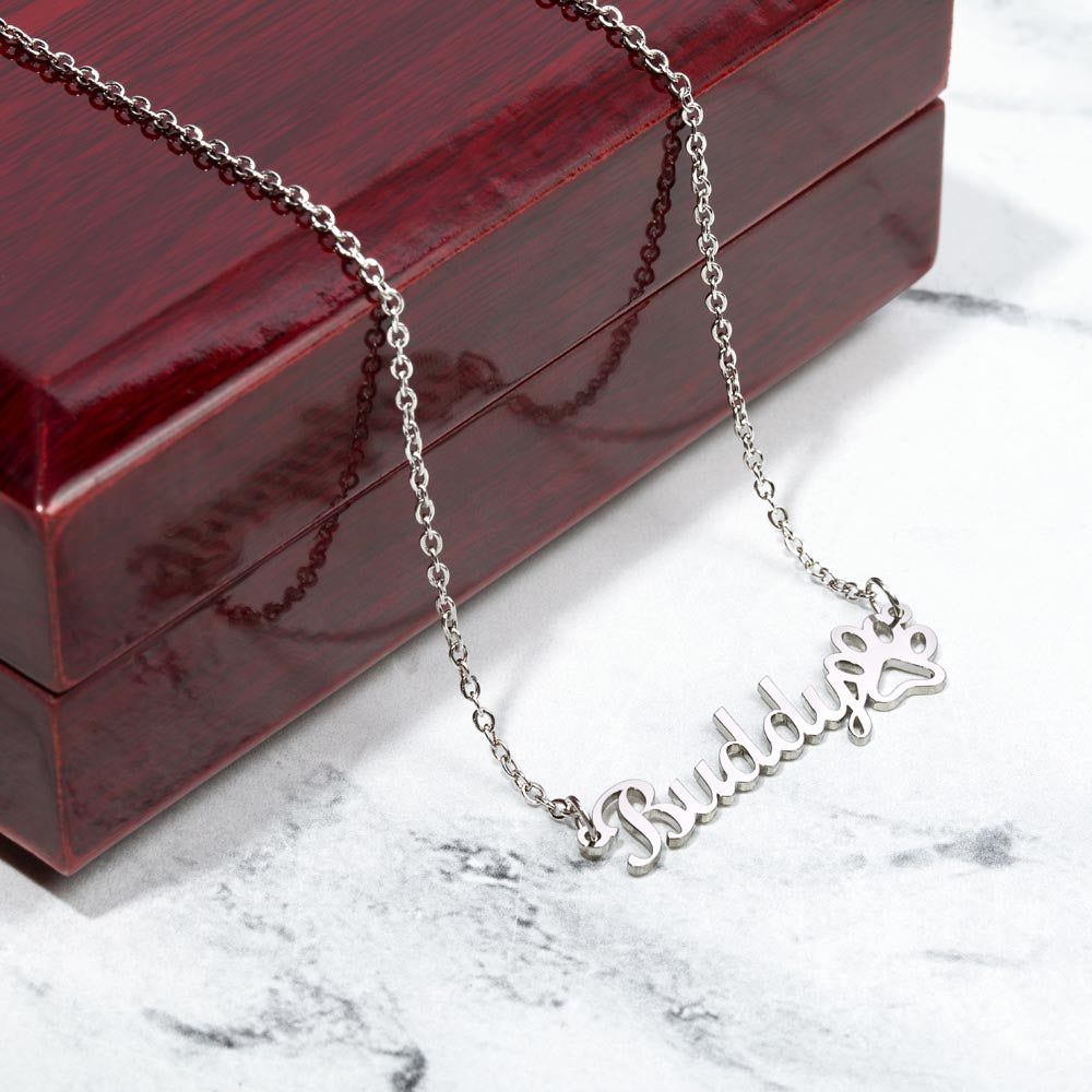 Personalized Beloved Pet Name Necklace