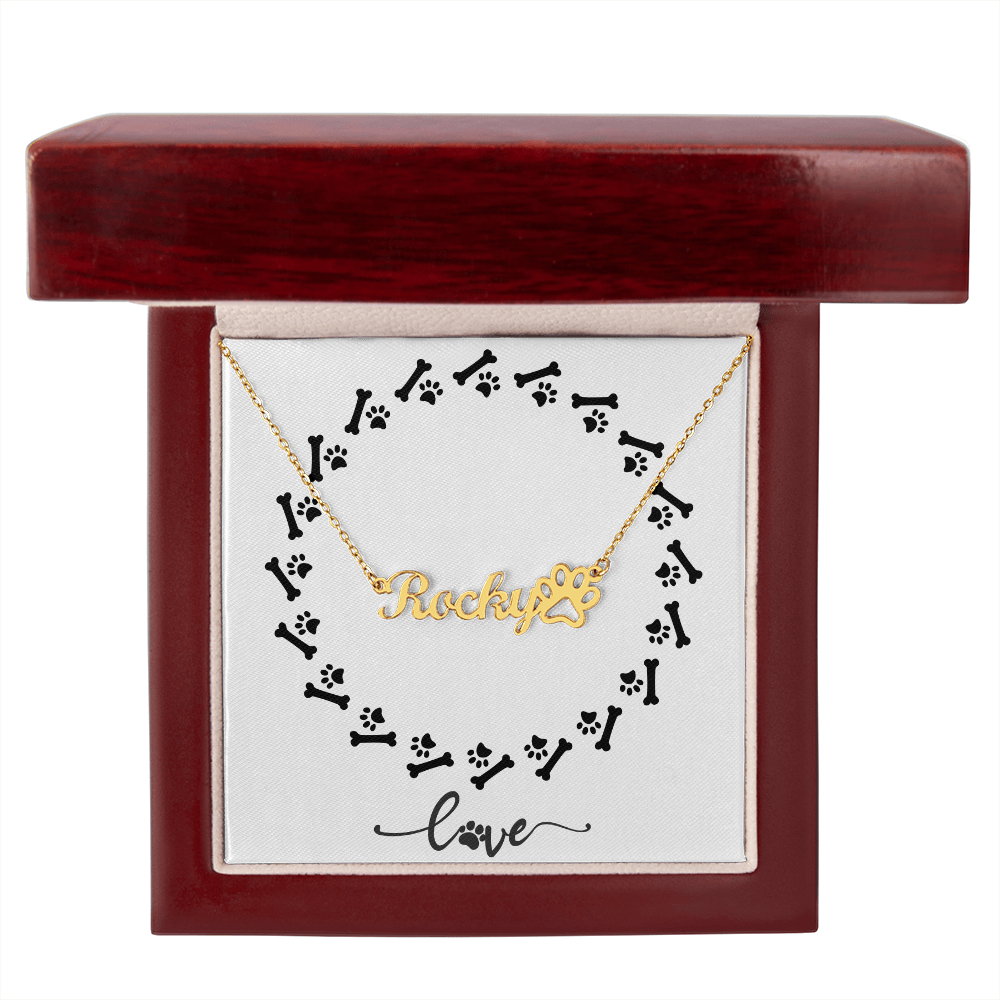 Personalized Beloved Pet Name Necklace