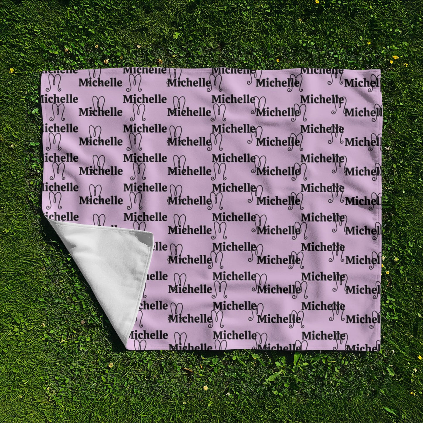 Personalized Name Pink Jersey Fleece Blanket 60" x 50"