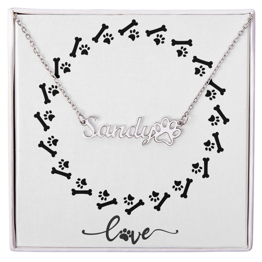 Personalized Beloved Pet Name Necklace