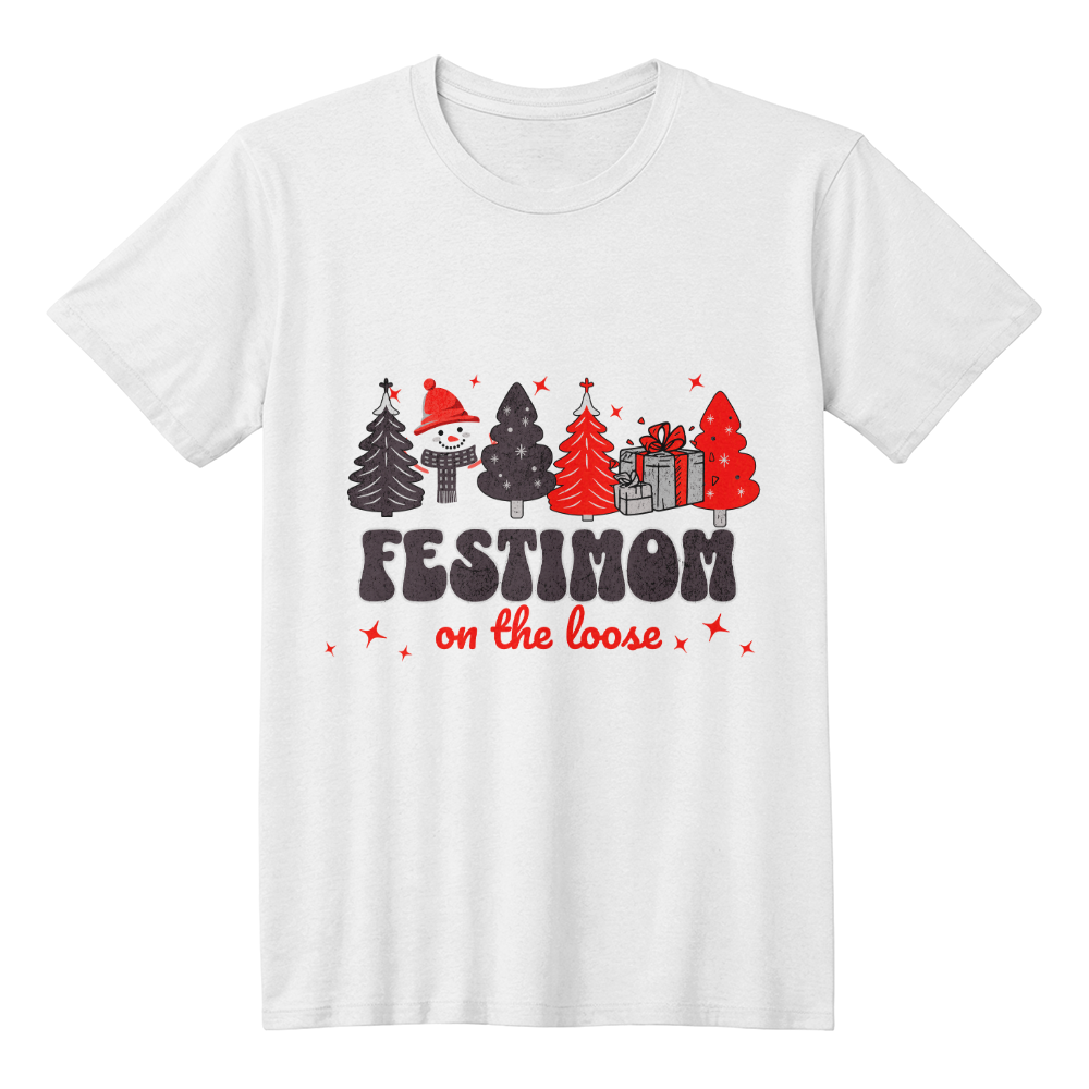 FESTIMOM ON THE LOOSE CHRISTMAS SHIRT BELLA + CANVAS