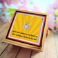 LOVE KNOT NECKLACE WITH ROTATING ROSE GIFT BOX AND MESSAGE CARD