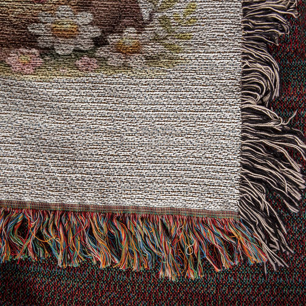 Personalized Cute Farm Animals Heirloom Woven Blanket (Portrait)