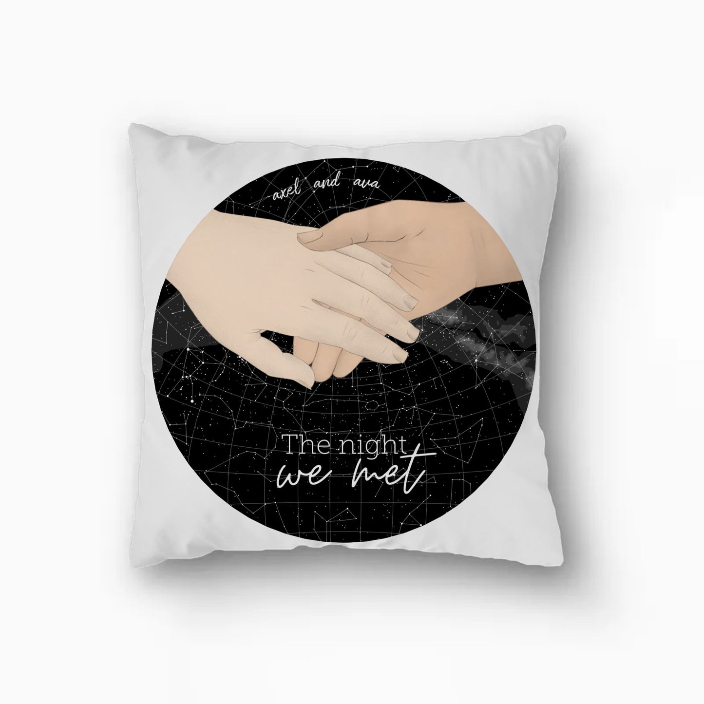 " The Night We Met" Personalized Small Square Pillow ZP14 With Star Map